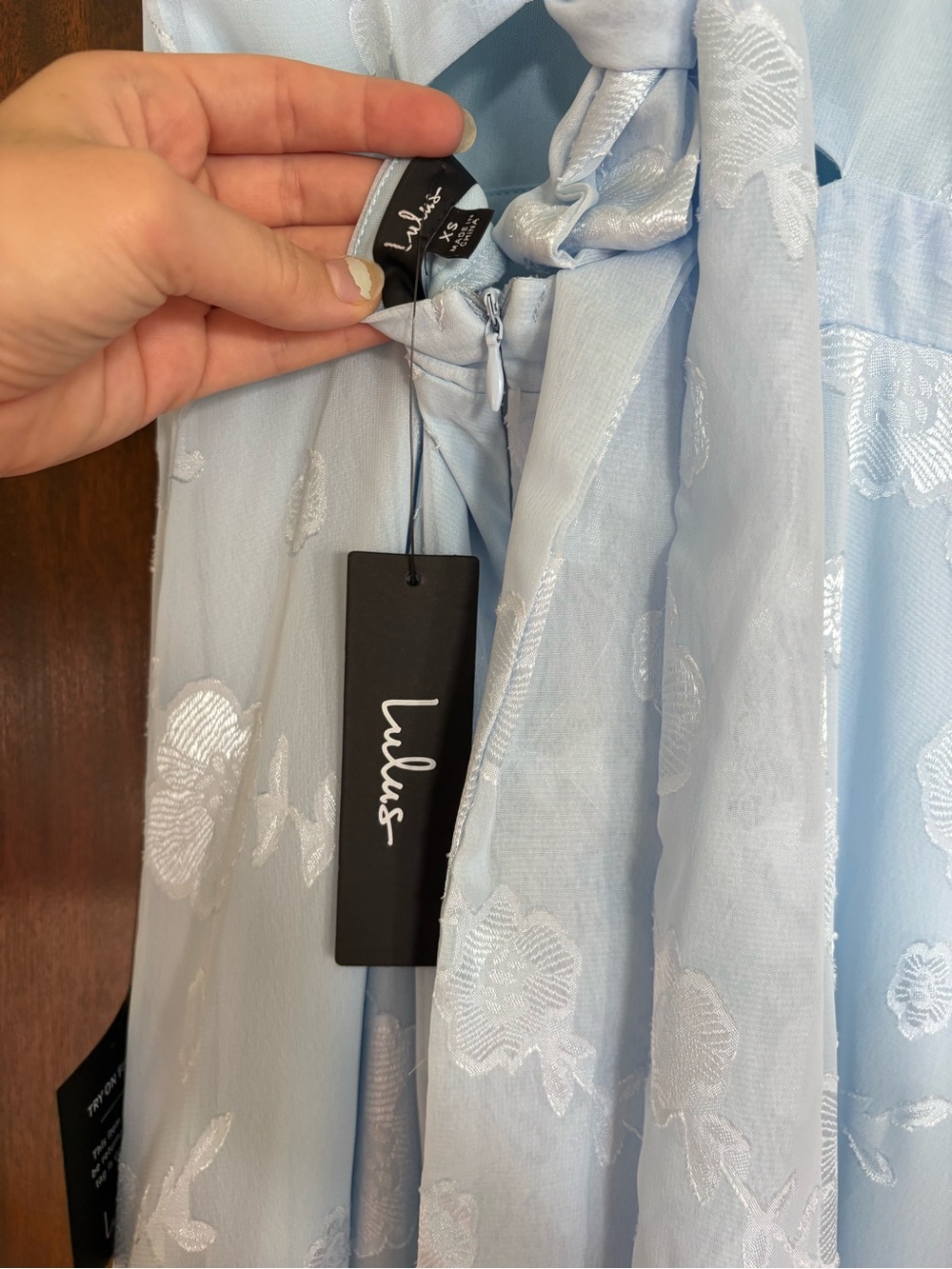 Lulu's Soft Blue Floral Tiered Maxi Dress - Picture 4 of 6
